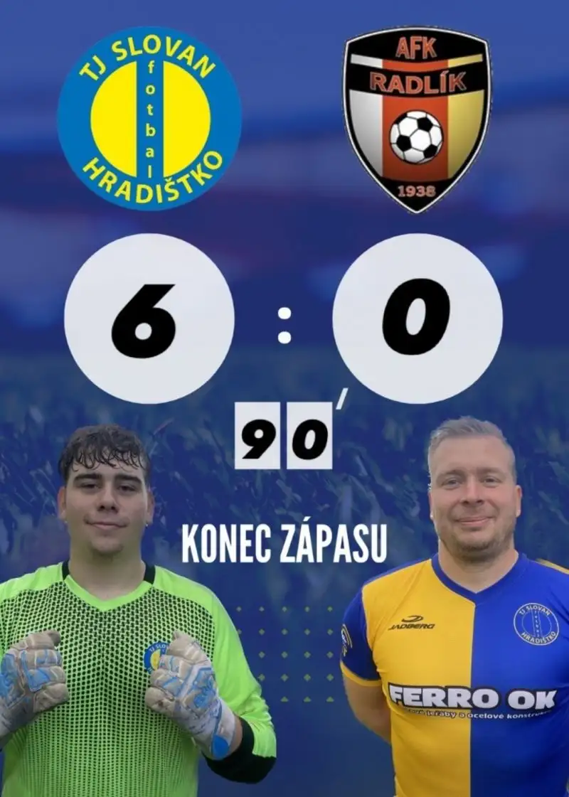 TJ Slovan Hradištko : AFK Radlík 6:0 (2:0)
