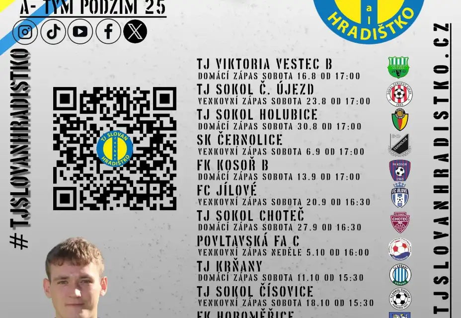 Rozpis A-týmu podzim 2025